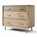 Wooden dresser with three drawers and gold handles 80 x 40 x 70cm