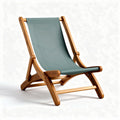 Wooden frame folding chair with canvas seat for indoor and outdoor use